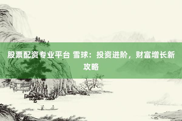 股票配资专业平台 雪球：投资进阶，财富增长新攻略