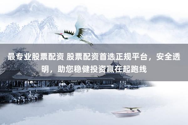 最专业股票配资 股票配资首选正规平台，安全透明，助您稳健投资赢在起跑线