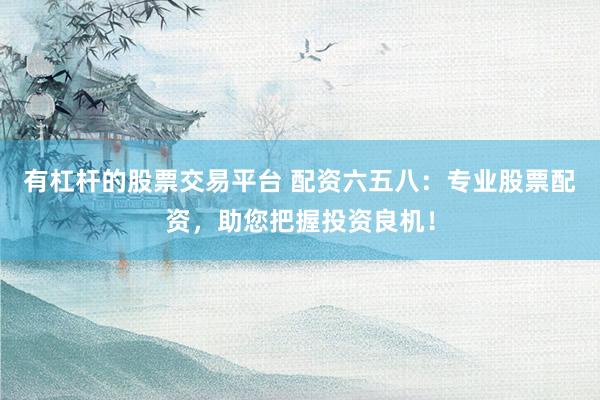 有杠杆的股票交易平台 配资六五八：专业股票配资，助您把握投资良机！